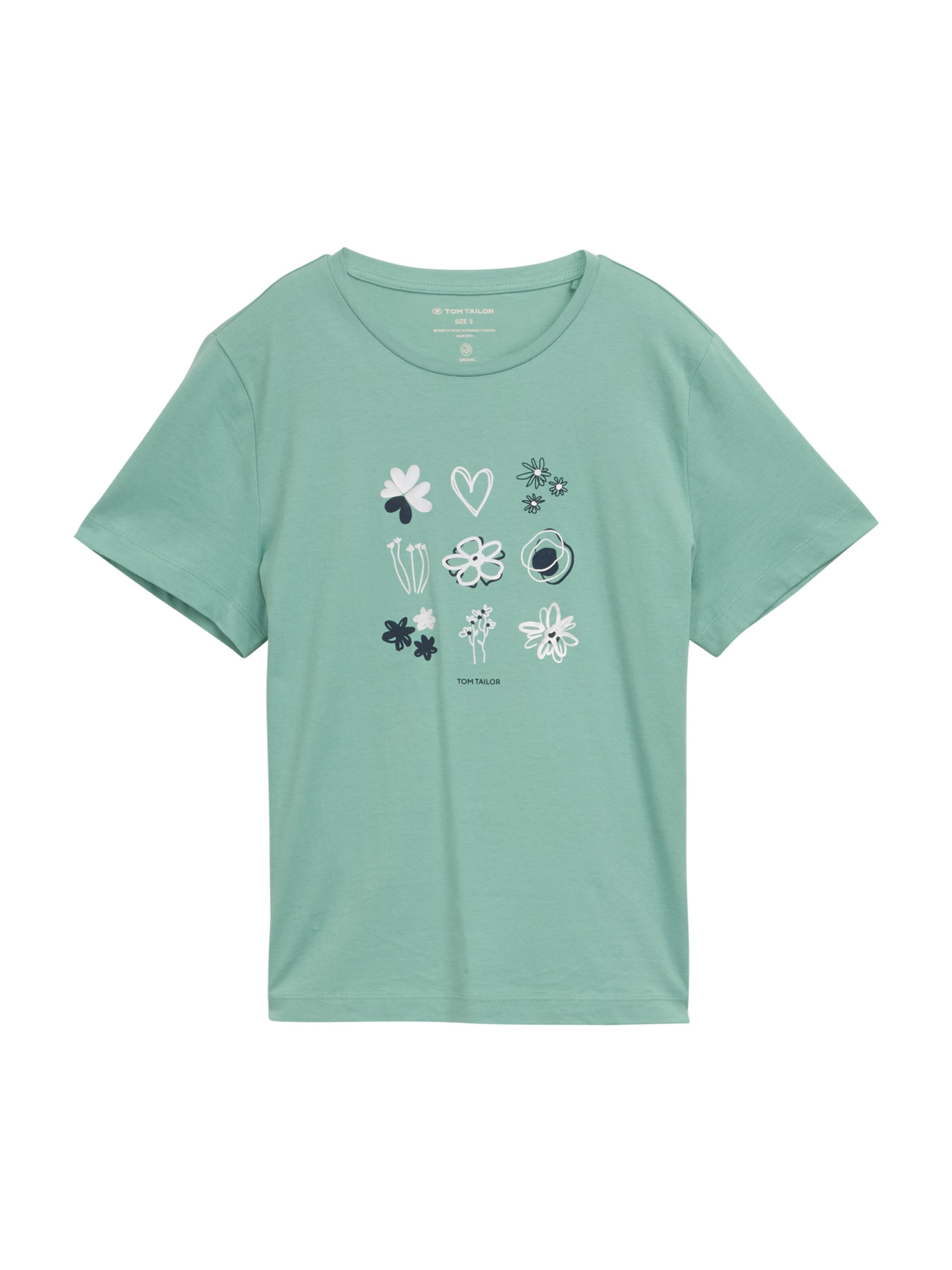 Tricou de la TOM TAILOR pe verde: față