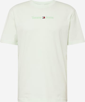 Tommy Jeans - Camiseta en verde: frente