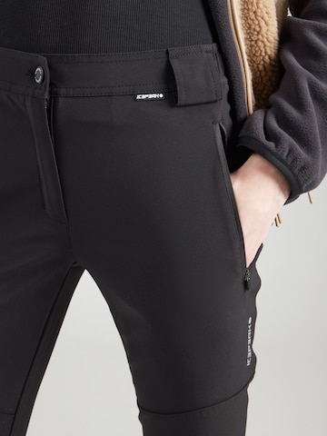 ICEPEAK - Slimfit Pantalón de montaña 'DORAL' en negro