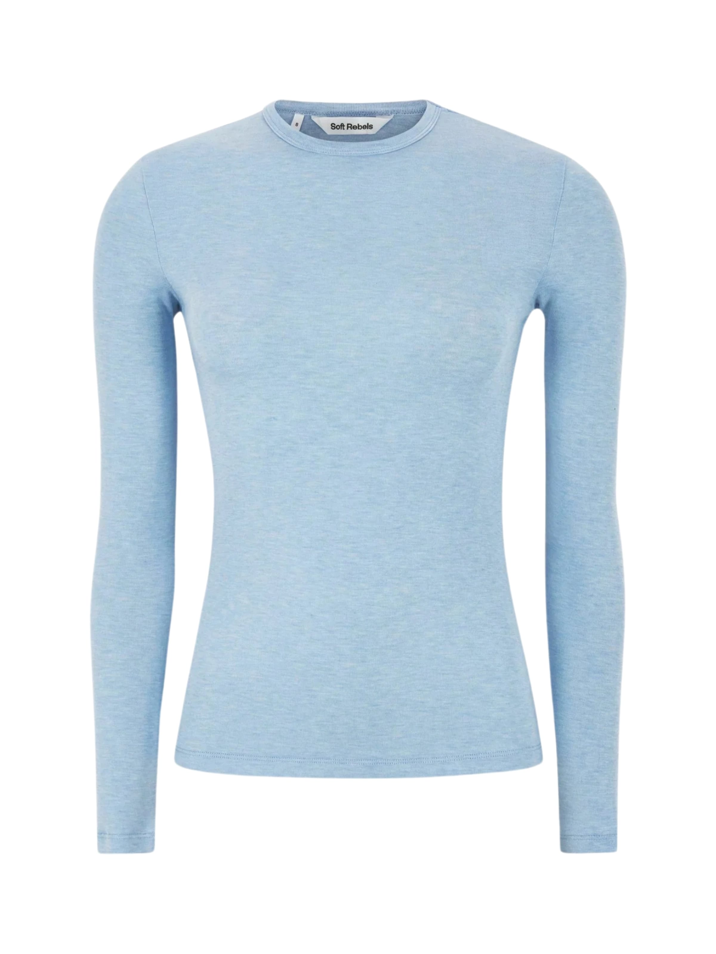 Soft Rebels Top ' SRRoman ' in Blau: Vorderseite