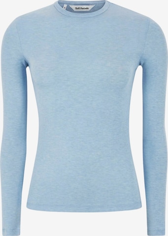 Soft Rebels Top ' SRRoman ' in Blau: Vorderseite