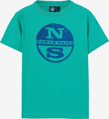 North Sails Baumwoll Jersey-T-Shirt in Grün: predná strana