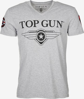 TOP GUN Shirt ' Stormy ' in Grijs: voorkant