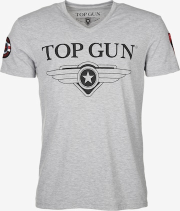 TOP GUN Shirt ' Stormy ' in Grijs: voorkant