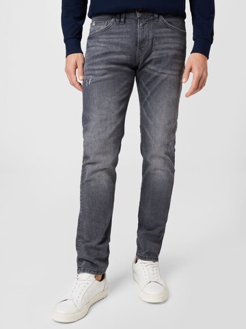 TOM TAILOR DENIM Slimfit Jeans 'Piers' in Grijs: voorkant