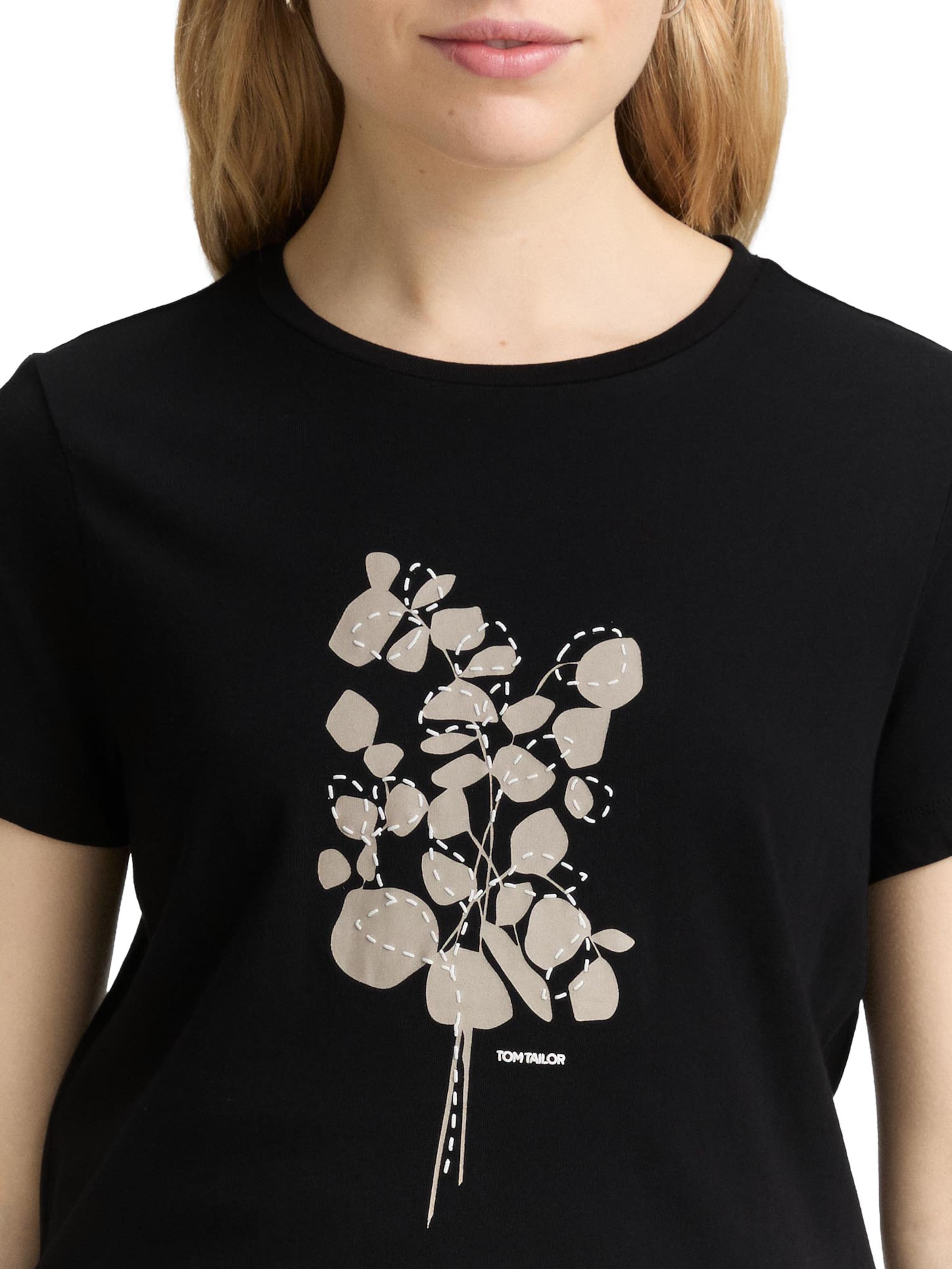 TOM TAILOR Majica | črna barva