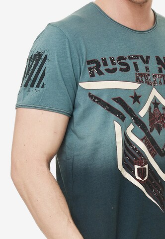 Rusty Neal T-Shirt aus formbeständiger Baumwolle in Grün