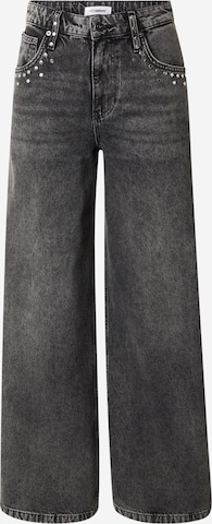 co'coutureWide Leg/ Široke nogavice Traperice - crna boja: prednji dio