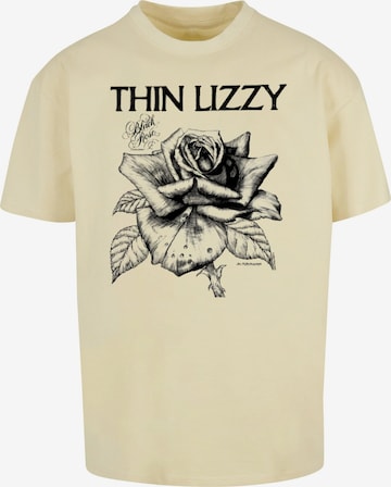 Merchcode Shirt 'Thin Lizzy - Rose' in Geel: voorkant