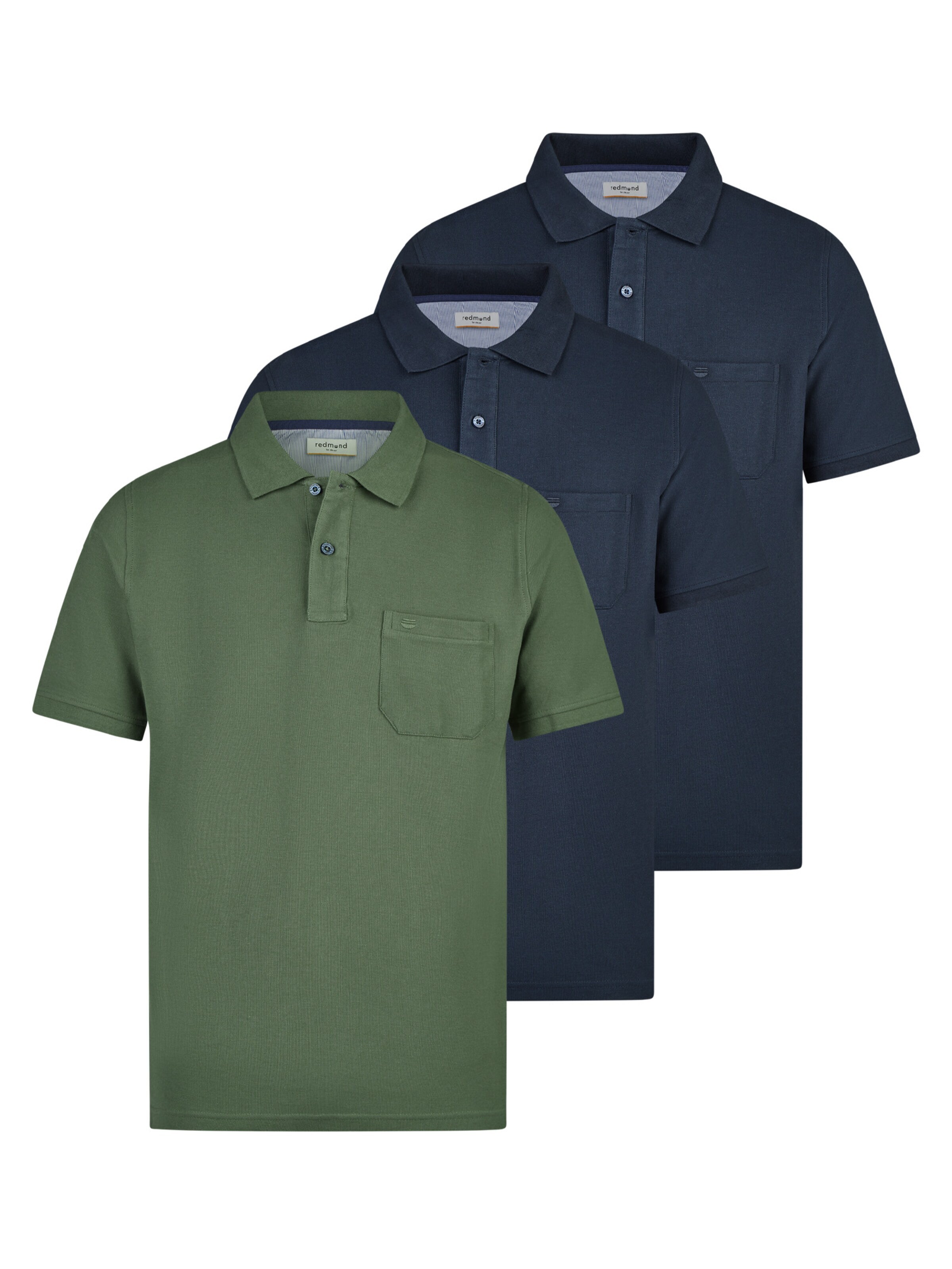 redmond Shirt 'Basic' in Blauw: voorkant