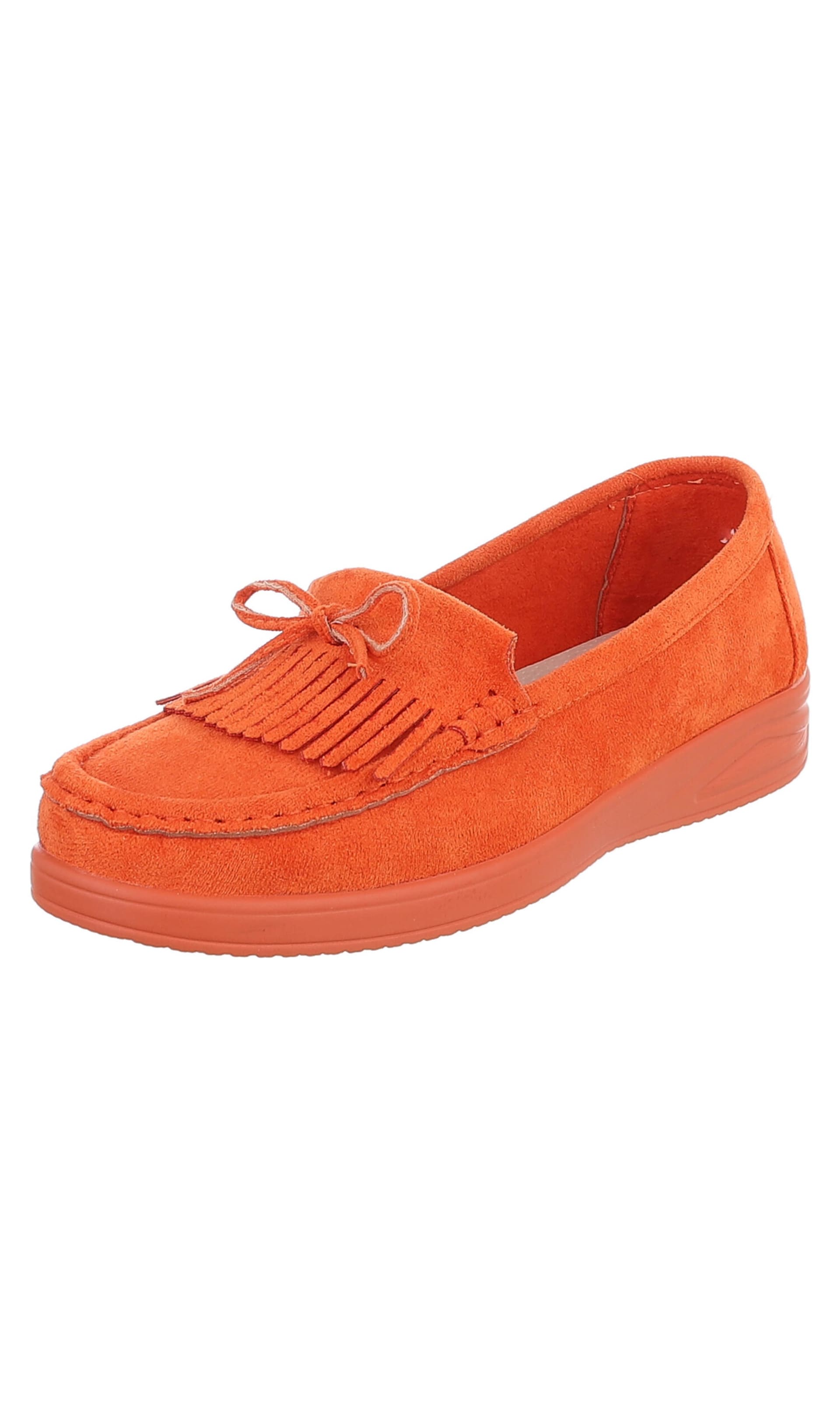 Ital-Design Classic Flats in Orange: front