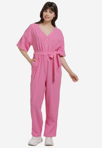 MYMO Jumpsuit in Roze: voorkant