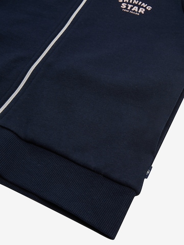 TOM TAILOR Zip-Up Hoodie in Blue