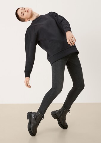 QS Sweatshirt in Zwart