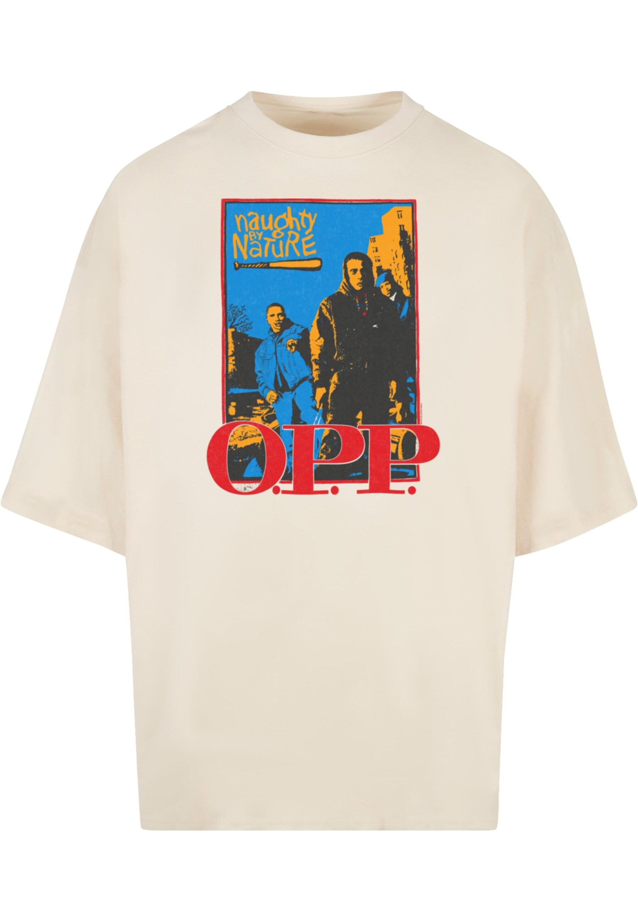 Maglietta 'Naughty By Nature' di Merchcode in beige: frontale