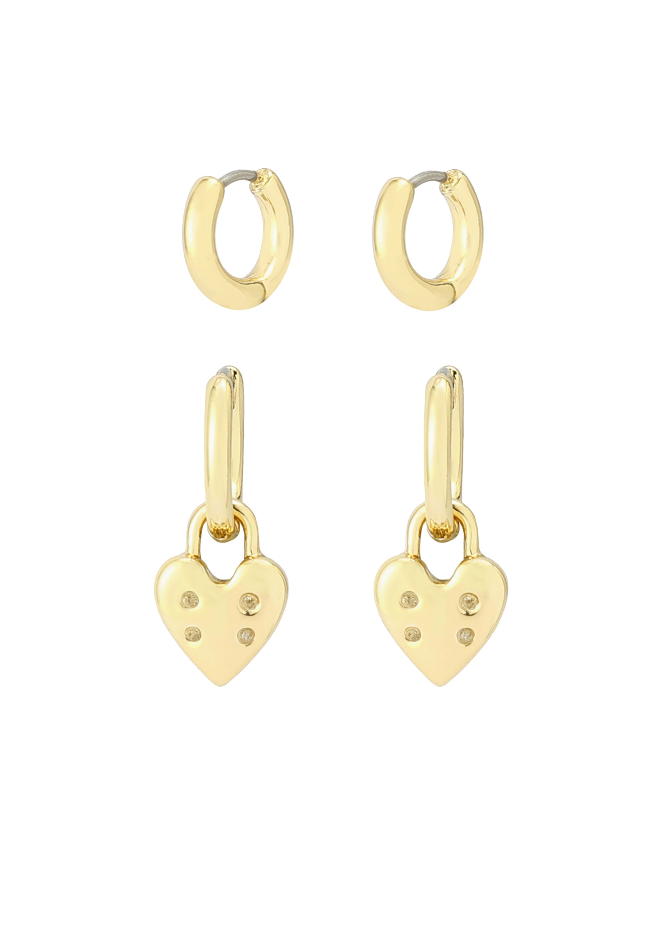 AllSaints Серьги 'Allsaints Heart Charm Huggie' в Золотой