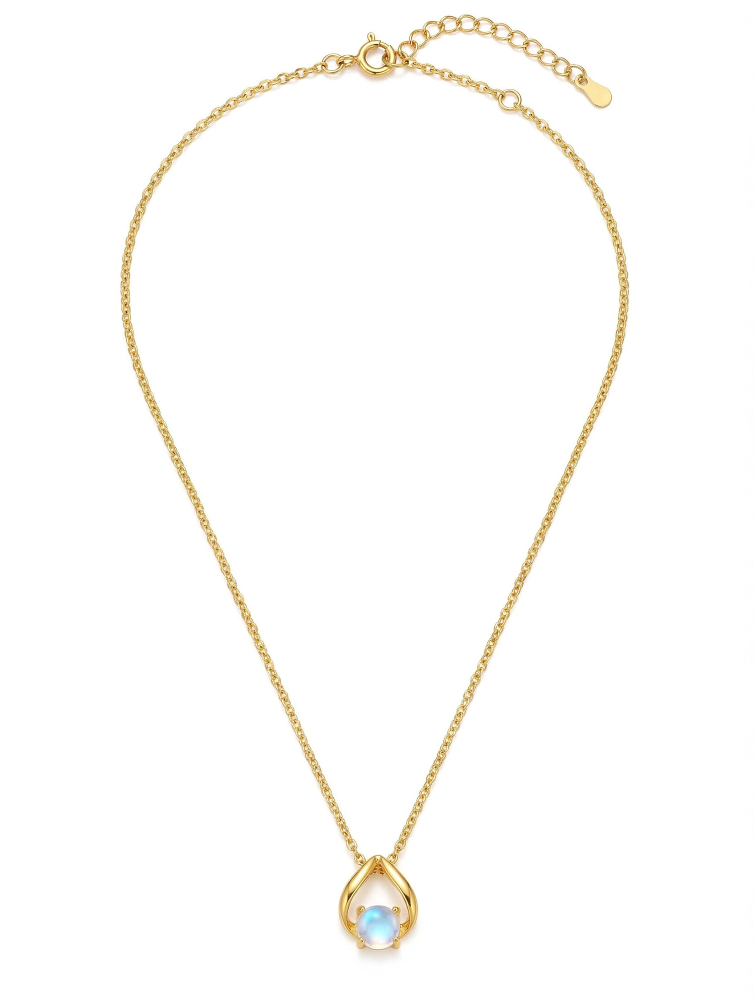 Staufergold Necklace 'Opal Halskette „Aurora Drop“' in Gold: front