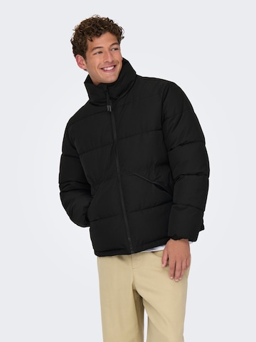 Veste d’hiver 'ONSPack' Only & Sons en noir : devant