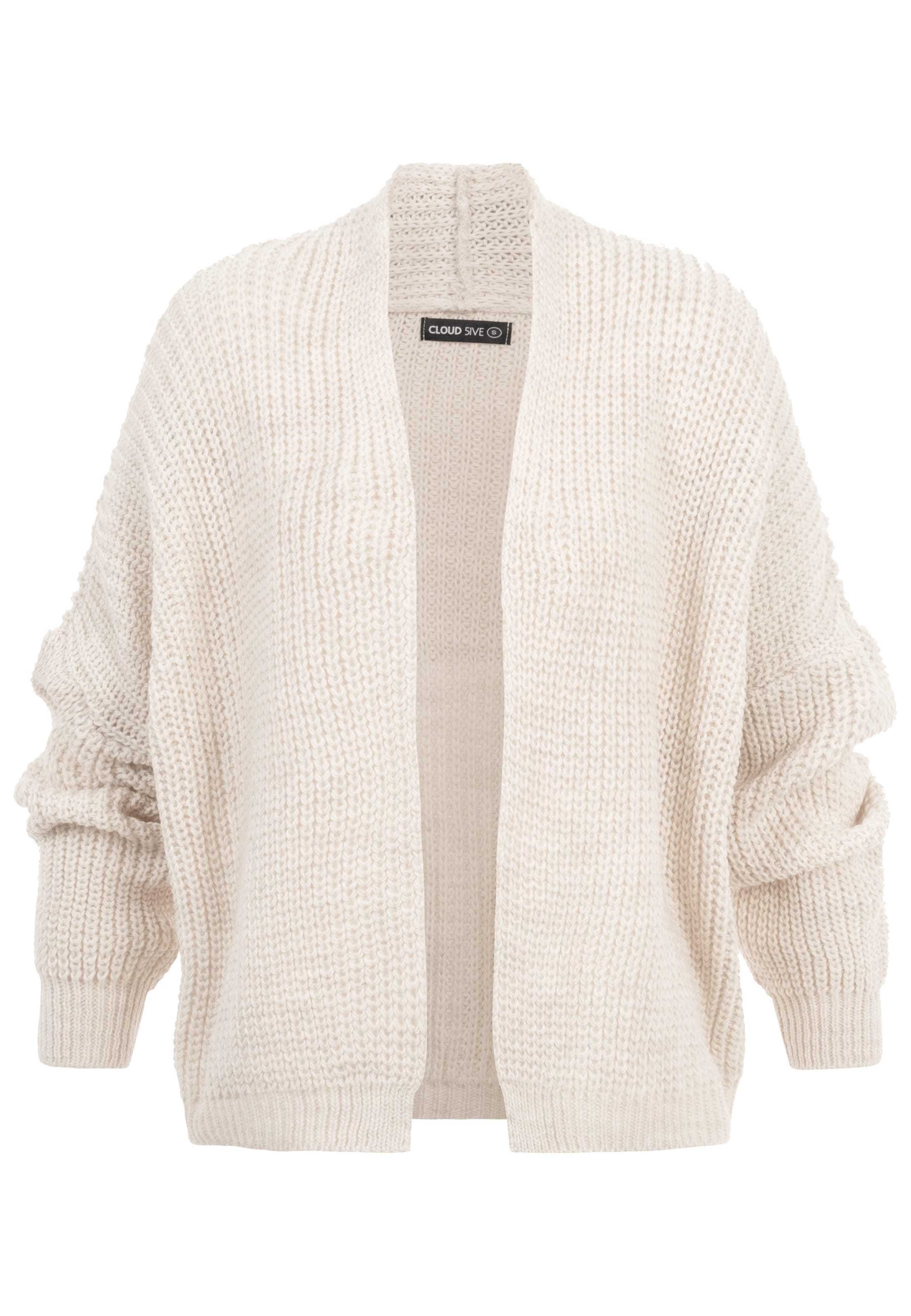 Cloud5ive Strickjacke in Beige: Vorderseite