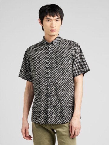 Jack's Regular fit Button Up Shirt in Black: front