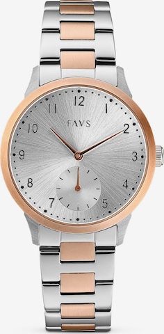 FAVS Analog Watch in Silver: front