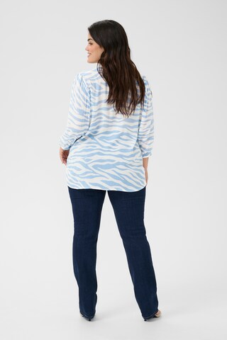 KAFFE CURVE Blouse 'Edina' in Blue