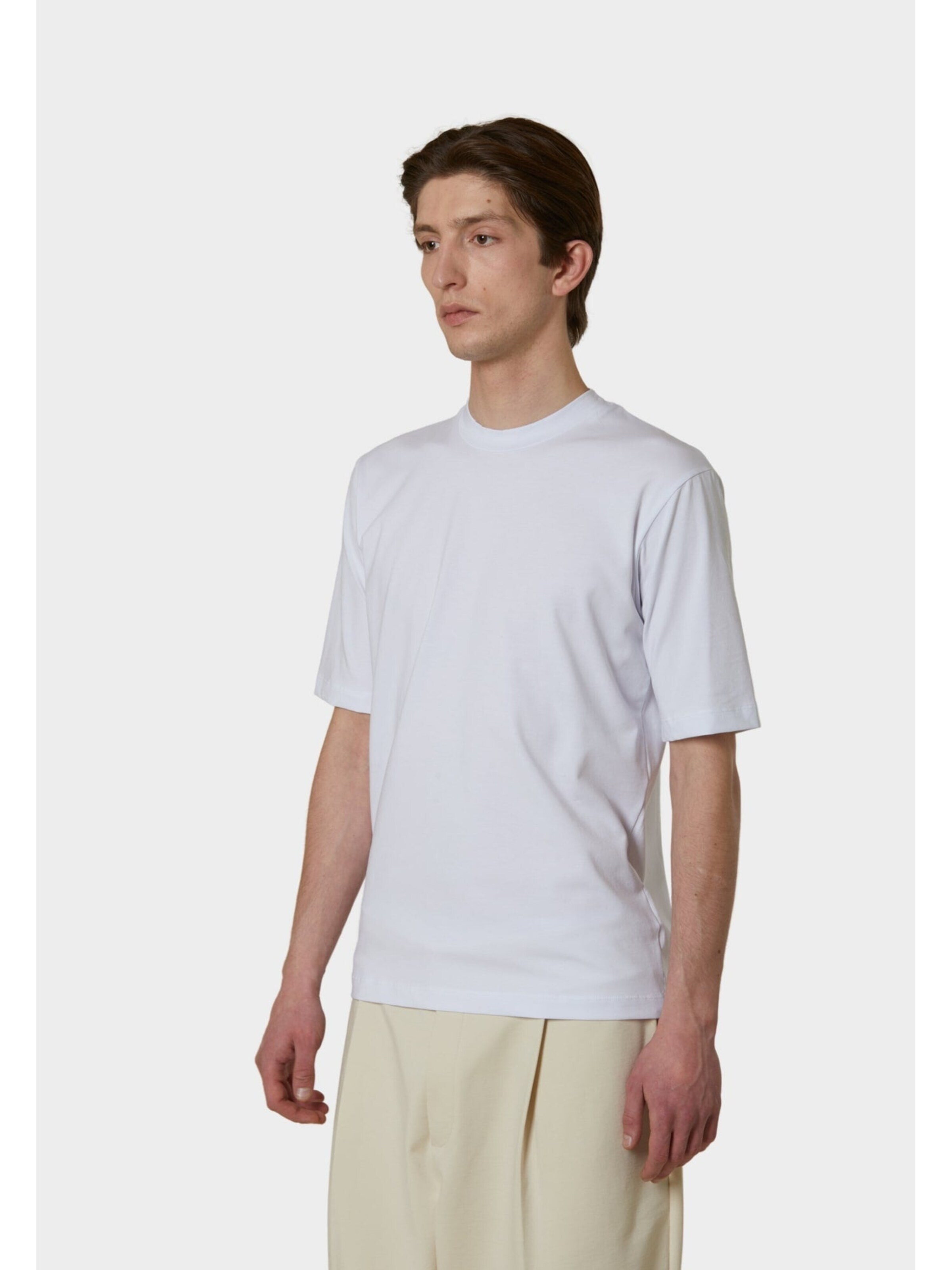 Daniele Fiesoli T-shirt 'Stretch cotton crew neck T-shirt' i vit