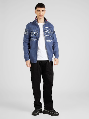 CAMP DAVID Sweatvest 'Alaska Ice Tour' in Blauw