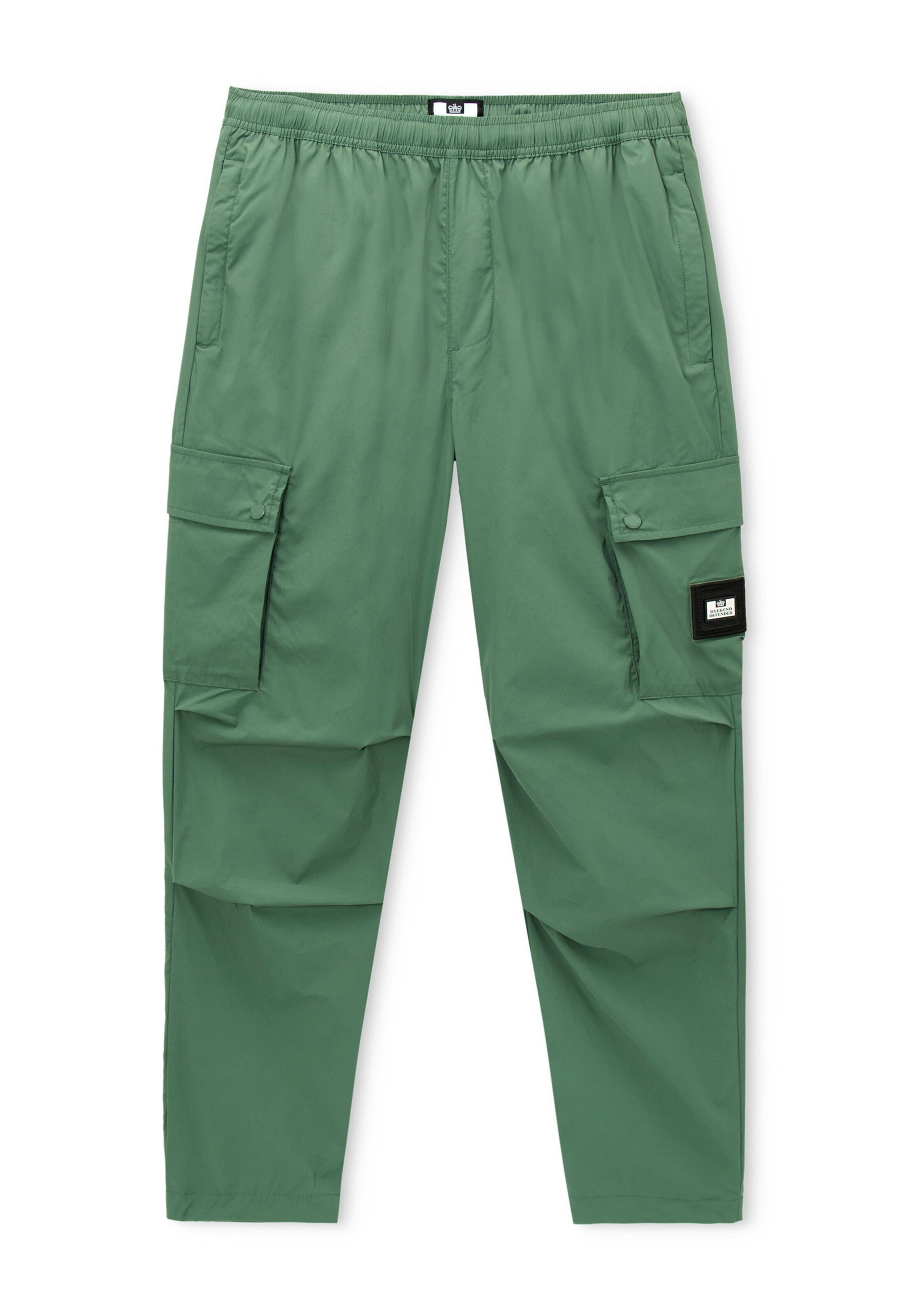 Weekend Offender Regular Cargohose in Grün: Vorderseite