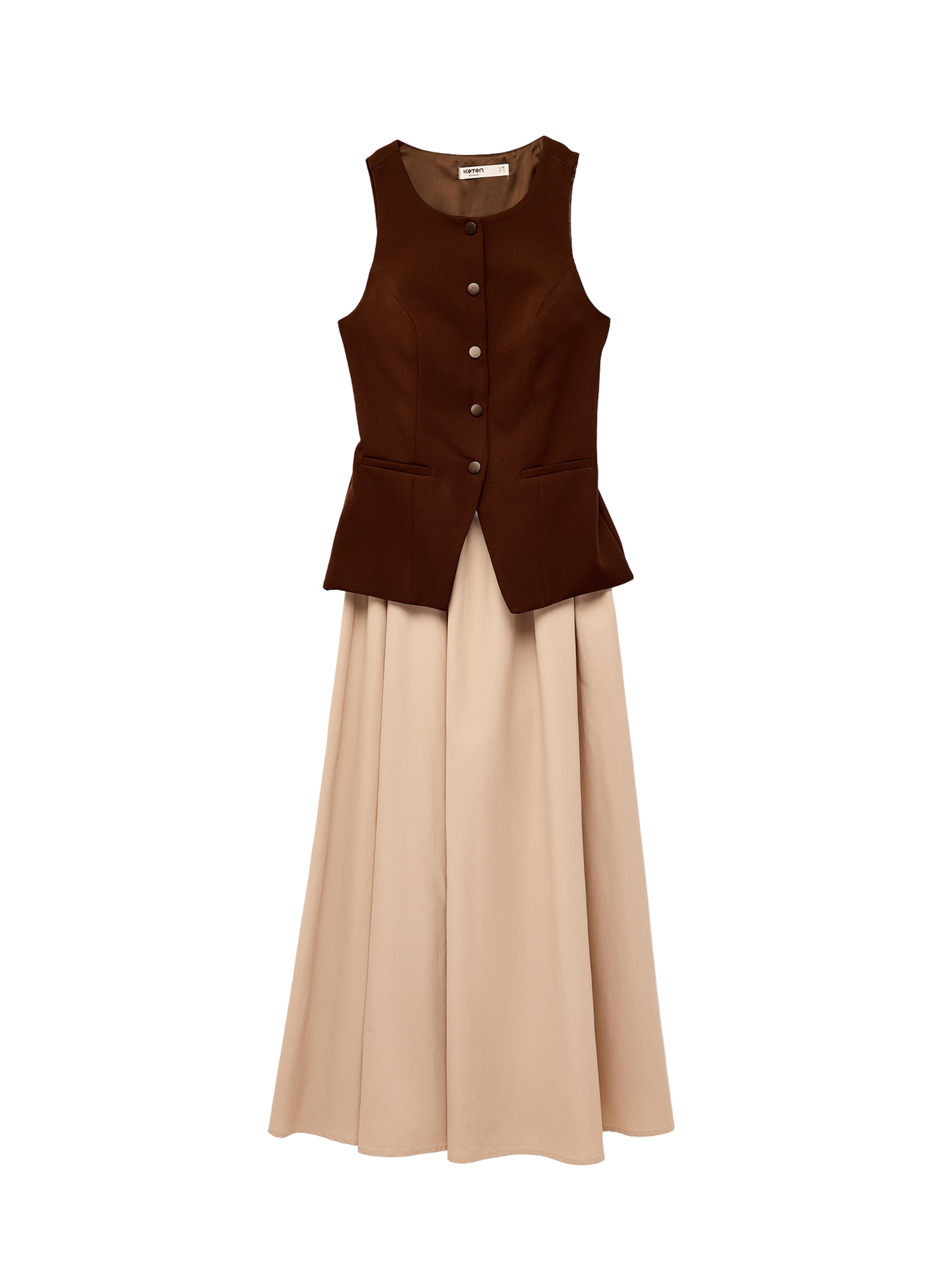Koton Kleid in Beige: Vorderseite