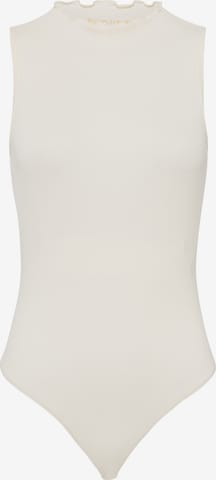 Les Lunes Shirt Bodysuit in White: front