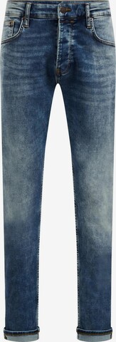 WE Fashion Slimfit Jeansy w kolorze niebieski: przód