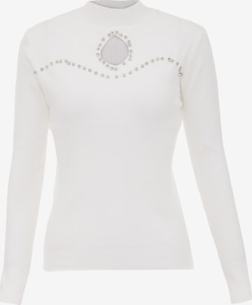 Pull-over carato en blanc : devant