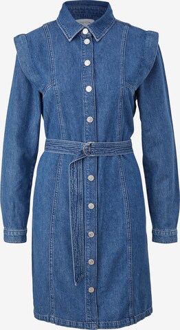 comma casual identity Shirt Dress in Blue: front