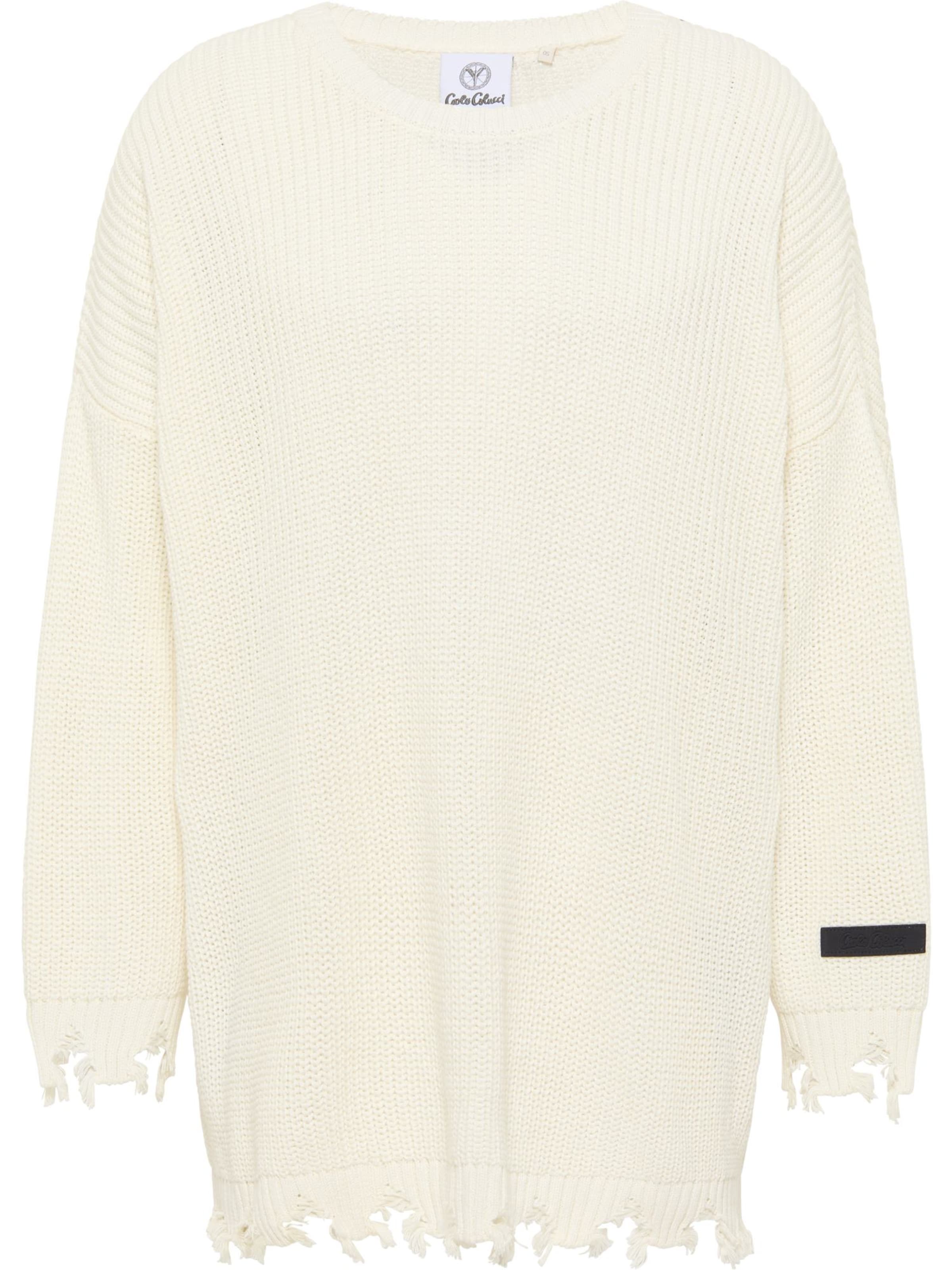 Pull-over ' Di Valerio ' Carlo Colucci en blanc : devant