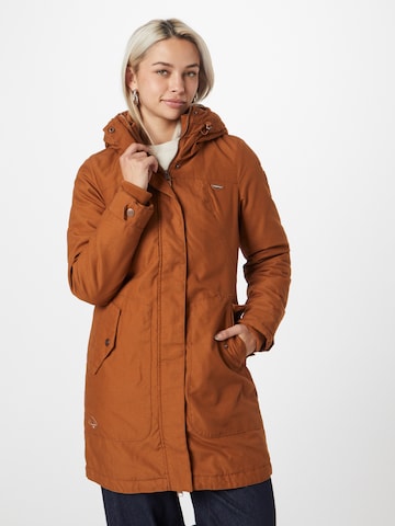 Ragwear Winter Parka 'JANNISA' in Brown: front