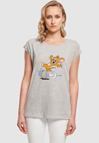 T-shirt 'Tom And Jerry - Egg Run' ABSOLUTE CULT en gris : devant