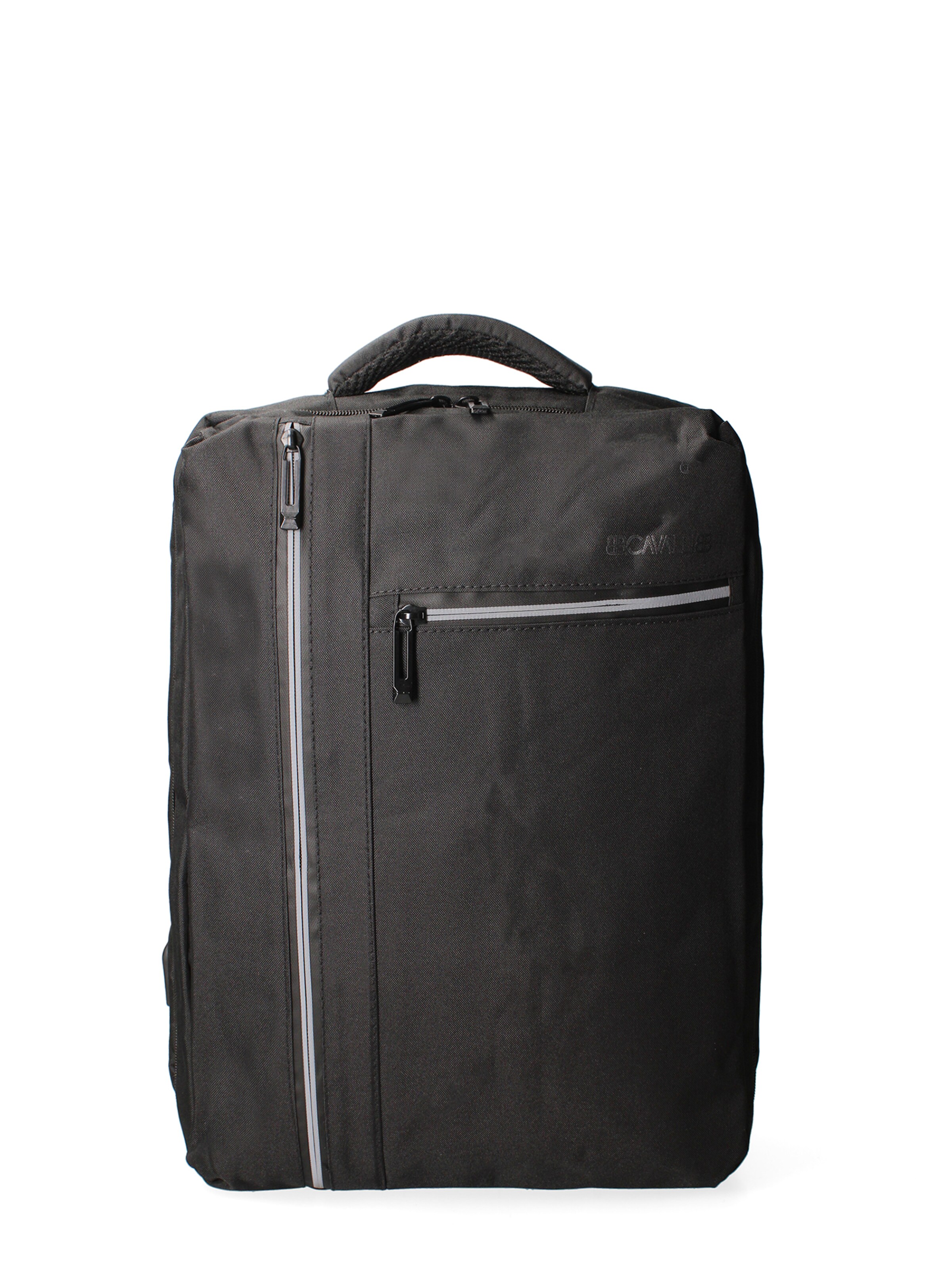 Zaino 'Zaino Unisex Nylon 100% con Zip e Tasche Multifunzionali - B Cavalli' di B. Cavalli in nero: frontale