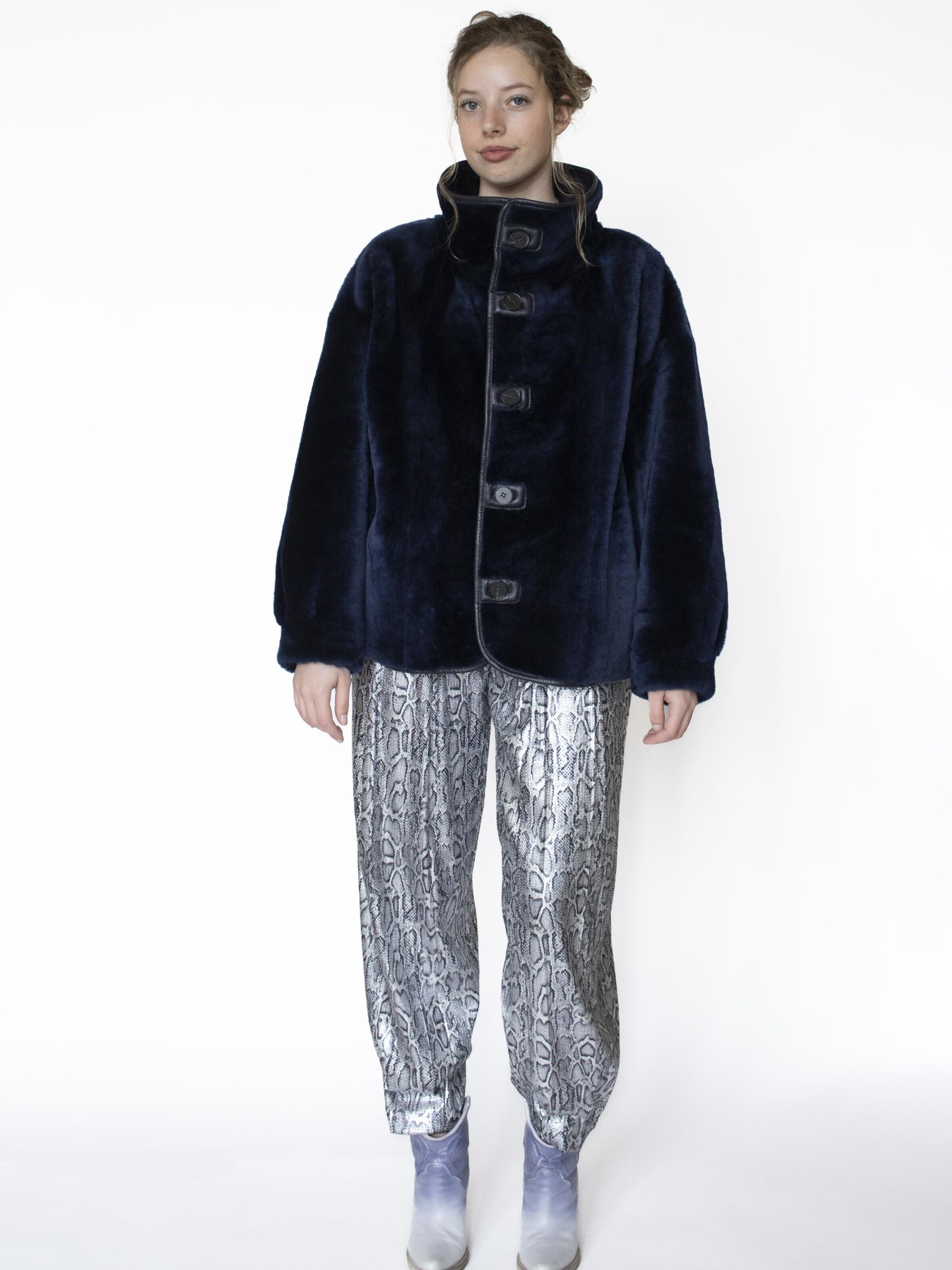 Just things we like Winter jacket in Blue: front