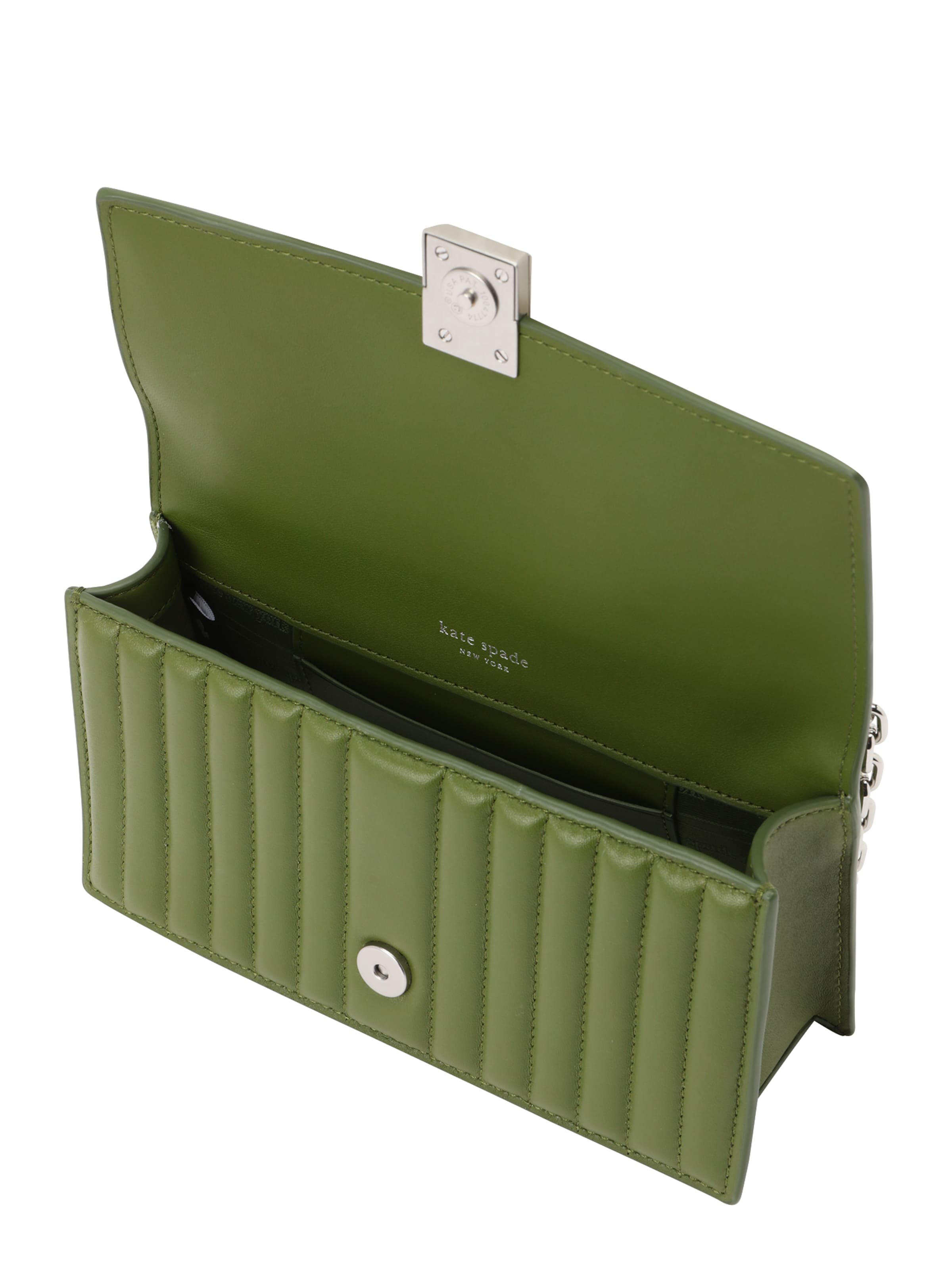 Geantă de umăr 'Deco Quilted Mini Flap Chain Crossbody' de la Kate Spade pe verde