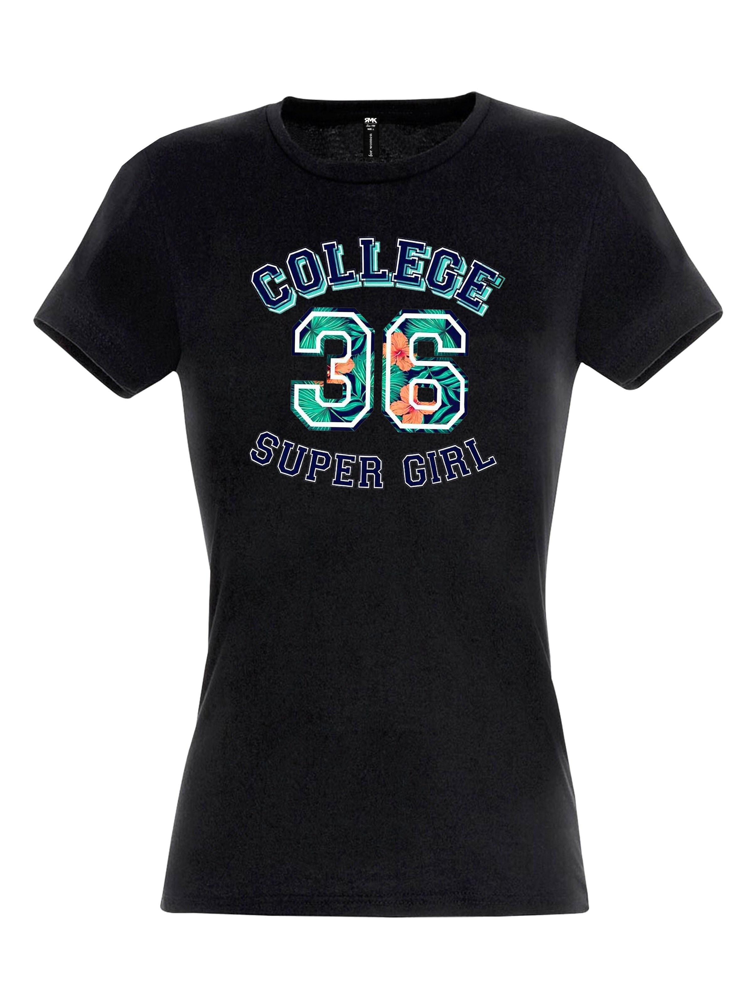 RMK Shirt 'College 36'‌‌ in Schwarz: Vorderseite