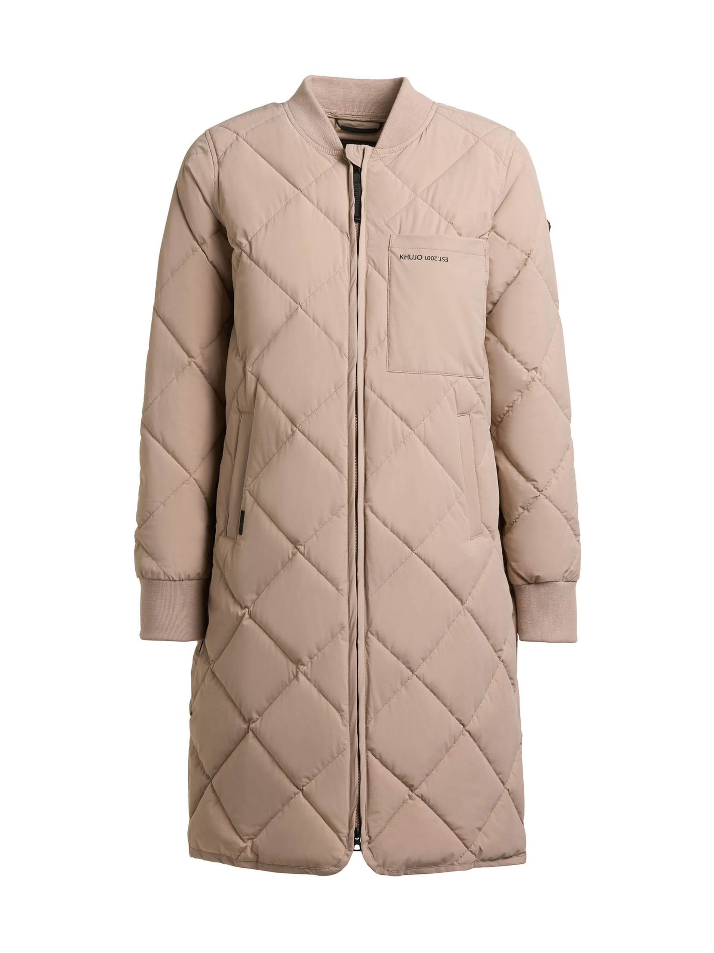 khujo Between-Seasons Coat 'YMAL2' in Beige: front