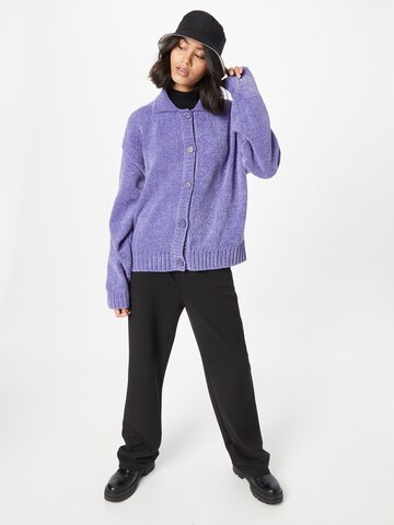 WEEKDAY Knit Cardigan in Purple