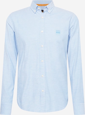 BOSS Orange Button Up Shirt 'Mabsoot' in Blue: front