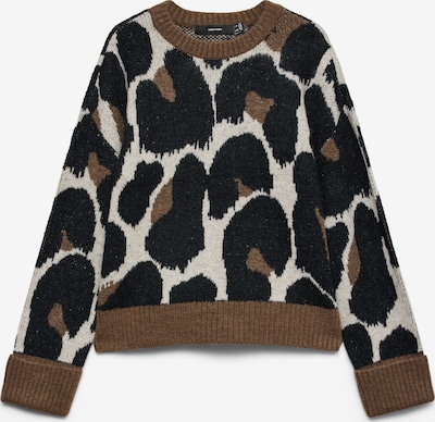 VERO MODA Neulepaita koossa XS värissä hiekka / suklaa / musta, Tuotenäkymä