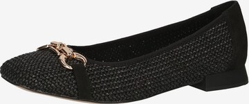 CAPRICE Ballet Flats in Black: front