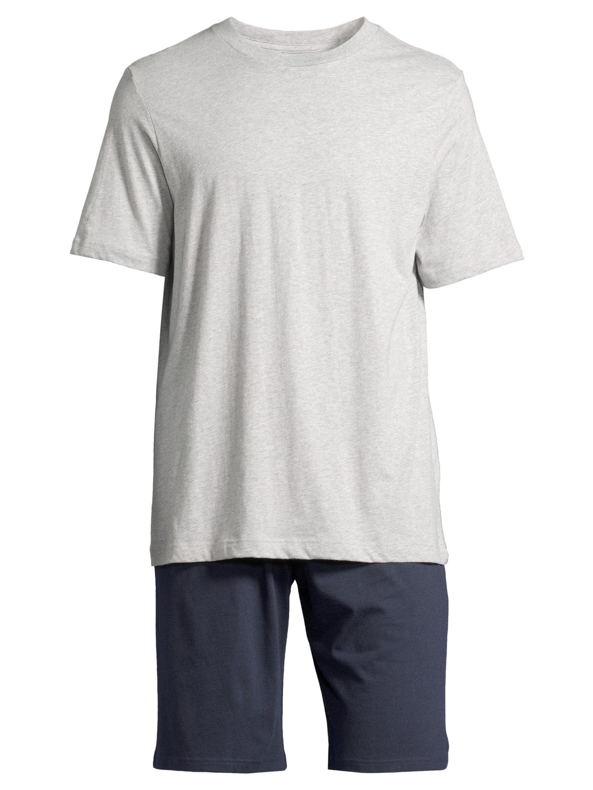 SCHIESSER Pyjama kort 'Night & Home' in Blauw: voorkant