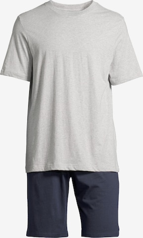 SCHIESSER Pyjama kort 'Night & Home' in Blauw: voorkant