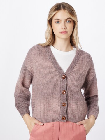 Cardigan sessun en violet : devant