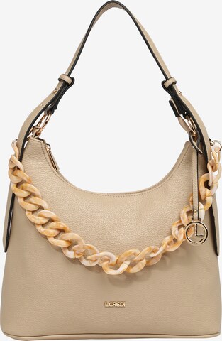 L.CREDI Handbag 'Juliana' in Beige: front